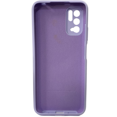 Накладка (з мікрофіброю) Silicone Cover Full Camera (AA) для Xiaomi Redmi Note 10 5G / Poco M3 Pro- бузковий