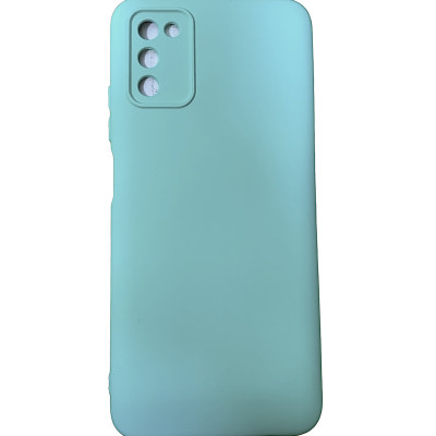 Накладка (з мікрофіброю) Soft Silk для Samsung A03s / A037- бірюзовий