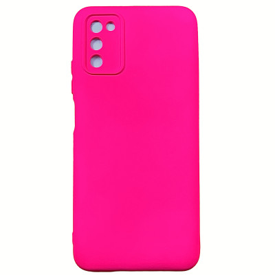Накладка (з мікрофіброю) Soft Silk для Samsung A03s / A037- малиновий