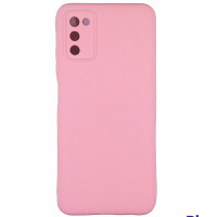 Накладка (з мікрофіброю) Soft Silk для Samsung A03s / A037- рожевий