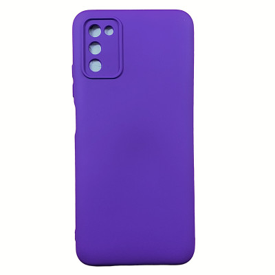 Накладка (з мікрофіброю) Soft Silk для Samsung A03s / A037- фіолетовий