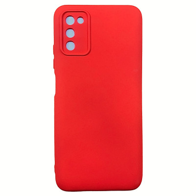 Накладка (з мікрофіброю) Soft Silk для Samsung A03s / A037- червоний