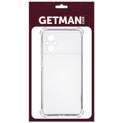 Накладка GETMAN посилені кути для Xiaomi Poco M5- прозорий Накладка GETMAN посилені кути для Xiaomi Poco M5- прозорий
