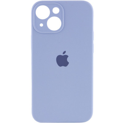 Накладка (з мікрофіброю) Silk Full Camera Protective для iPhone 14 (6.1`)- солодкий синій