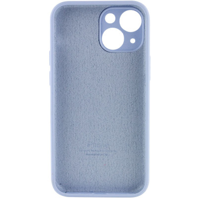 Накладка (з мікрофіброю) Silk Full Camera Protective для iPhone 14 (6.1`)- солодкий синій