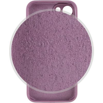 Накладка (з мікрофіброю) Silk Full Camera Protective для iPhone 14 Plus (6.7`)- ліловий