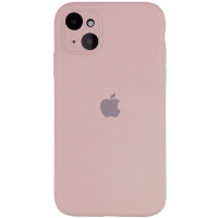 Накладка (з мікрофіброю) Silk Full Camera Protective для iPhone 14 Plus (6.7`)- рожевий пісок