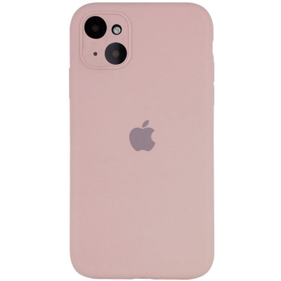 Накладка (з мікрофіброю) Silk Full Camera Protective для iPhone 14 Plus (6.7`)- рожевий пісок