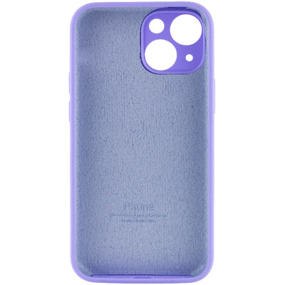 Накладка (з мікрофіброю) Silk Full Camera Protective для iPhone 14 Plus (6.7`)- бузковий
