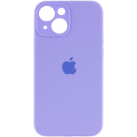 Накладка (з мікрофіброю) Silk Full Camera Protective для iPhone 14 Plus (6.7`)- бузковий