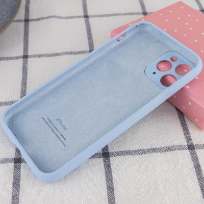 Накладка (з мікрофіброю) Silk Full Camera Protective для iPhone 14 Pro (6.1`)- солодкий синій