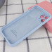 Накладка (з мікрофіброю) Silk Full Camera Protective для iPhone 14 Pro (6.1`)- солодкий синій