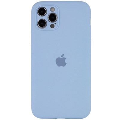 Накладка (з мікрофіброю) Silk Full Camera Protective для iPhone 14 Pro (6.1`)- солодкий синій