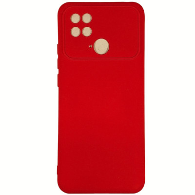Накладка (з мікрофіброю) Silicone Cover Lakshmi Full Camera для Xiaomi Poco C40- червоний
