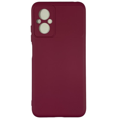 Накладка (з мікрофіброю) Silicone Cover Lakshmi Full Camera для Xiaomi Poco M5- марсала