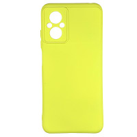 Накладка (з мікрофіброю) Silicone Cover Lakshmi Full Camera для Xiaomi Poco M5- жовтий