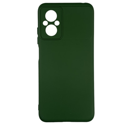 Накладка (з мікрофіброю) Silicone Cover Lakshmi Full Camera для Xiaomi Poco M5- темно-зелений