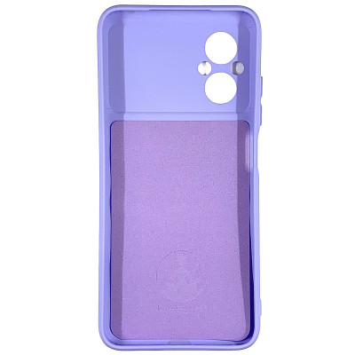 Накладка (з мікрофіброю) Silicone Cover Lakshmi Full Camera для Xiaomi Poco M5- бузковий
