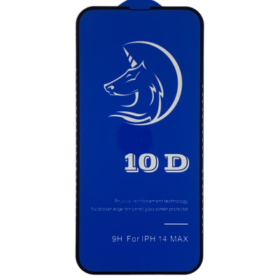 Скло захисне 10D для iPhone 14 Plus /  iPhone 13 Pro Max- чорний