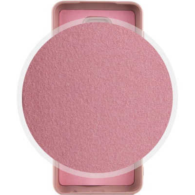 Накладка (з мікрофіброю) Silicone Cover Lakshmi Full Camera для Samsung A03 / A035- рожевий пісок