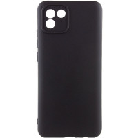 Накладка (з мікрофіброю) Silicone Cover Lakshmi Full Camera для Samsung A03 / A035- чорний