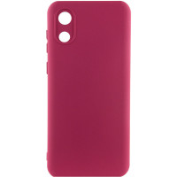 Накладка (з мікрофіброю) Silicone Cover Lakshmi Full Camera для Samsung A03 Core- марсала