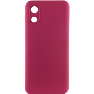 Накладка (з мікрофіброю) Silicone Cover Lakshmi Full Camera для Samsung A03 Core- марсала