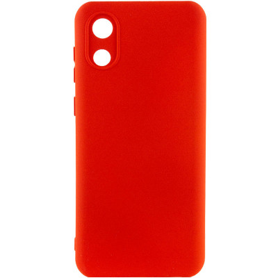 Накладка (з мікрофіброю) Silicone Cover Lakshmi Full Camera для Samsung A03 Core- червоний