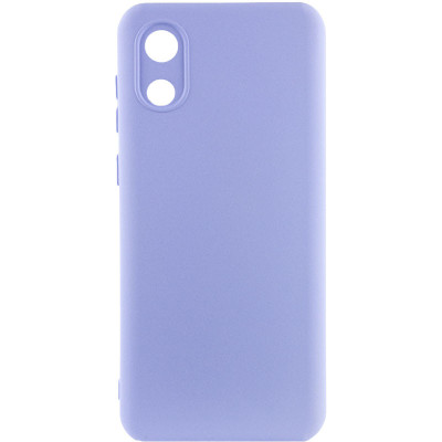 Накладка (з мікрофіброю) Silicone Cover Lakshmi Full Camera для Samsung A03 Core- бузковий