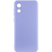 Накладка (з мікрофіброю) Silicone Cover Lakshmi Full Camera для Samsung A03 Core- бузковий
