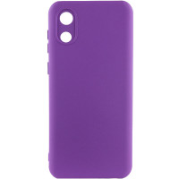 Накладка (з мікрофіброю) Silicone Cover Lakshmi Full Camera для Samsung A03 Core- фіолетовий