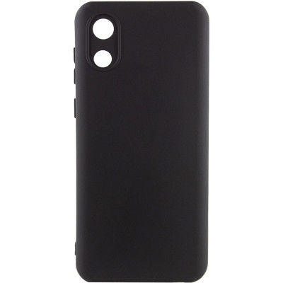 Накладка (з мікрофіброю) Silicone Cover Lakshmi Full Camera для Samsung A03 Core- чорний
