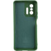 Накладка (з мікрофіброю) Silicone Cover Lakshmi Full Camera для Xiaomi 11T / 11T Pro- темно-зелений