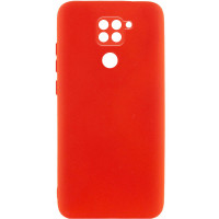 Накладка (з мікрофіброю) Silicone Cover Lakshmi Full Camera для Xiaomi Redmi Note 9- червоний