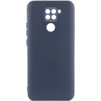 Накладка (з мікрофіброю) Silicone Cover Lakshmi Full Camera для Xiaomi Redmi Note 9- темно-синій