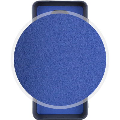 Накладка (з мікрофіброю) Silicone Cover Lakshmi Full Camera для Xiaomi Redmi Note 9- темно-синій