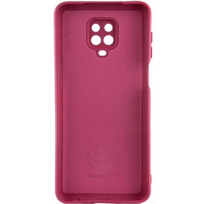 Накладка (з мікрофіброю) Silicone Cover Lakshmi Full Camera для Xiaomi Redmi Note 9 Pro / Note 9s- марсала