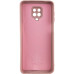 Накладка (з мікрофіброю) Silicone Cover Lakshmi Full Camera для Xiaomi Redmi Note 9 Pro / Note 9s- рожевий пісок