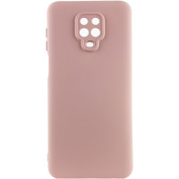 Накладка (з мікрофіброю) Silicone Cover Lakshmi Full Camera для Xiaomi Redmi Note 9 Pro / Note 9s- рожевий пісок