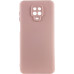 Накладка (з мікрофіброю) Silicone Cover Lakshmi Full Camera для Xiaomi Redmi Note 9 Pro / Note 9s- рожевий пісок