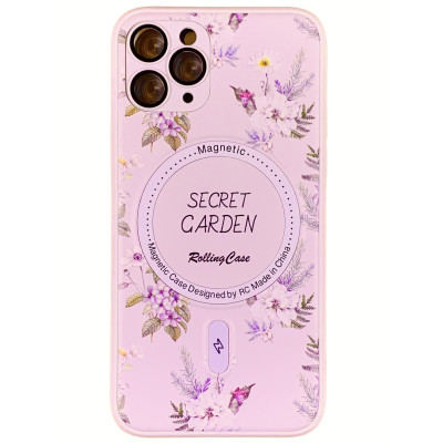 Накладка Secret Garden with Magnetic для iPhone 11 Pro Max (6.5`)- рожевий Накладка Secret Garden with Magnetic для iPhone 11 Pro Max (6.5`)- рожевий