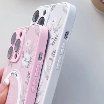 Накладка Secret Garden with Magnetic для iPhone 13 Pro (6.1`)- бузковий