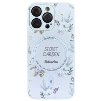 Накладка Secret Garden with Magnetic для iPhone 13 Pro Max (6.7`)- білий Накладка Secret Garden with Magnetic для iPhone 13 Pro Max (6.7`)- білий