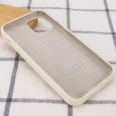 Накладка (з мікрофіброю) Silk Full Protective для iPhone 14 (6.1`)- лавандовий сірий
