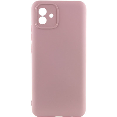 Накладка (з мікрофіброю) Silicone Cover Lakshmi Full Camera для Samsung A04 / M13 5G- рожевий пісок