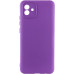 Накладка (з мікрофіброю) Silicone Cover Lakshmi Full Camera для Samsung A04 / M13 5G- фіолетовий