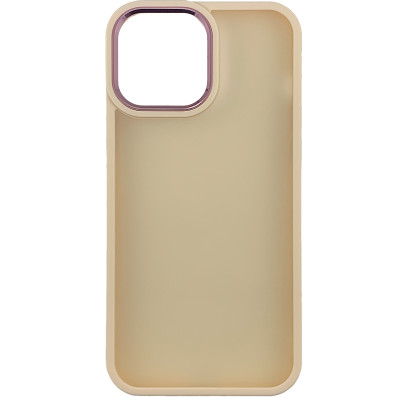 Накладка Matte Metal Buttons для iPhone 13 / 14- рожевий пісок Накладка Matte Metal Buttons для iPhone 13 / 14- рожевий пісок