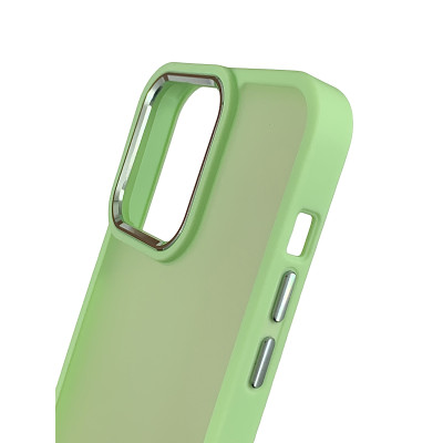 Накладка Matte Metal Buttons для iPhone 13 Pro- зелений