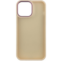 Накладка Matte Metal Buttons для iPhone 13 Pro- рожевий пісок Накладка Matte Metal Buttons для iPhone 13 Pro- рожевий пісок