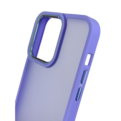 Накладка Matte Metal Buttons для iPhone 13 Pro- бузковий